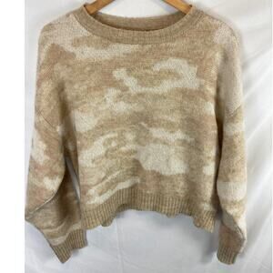 American Eagle Tan Camo Print Sweater Size XS